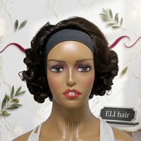 Venta al por Mayor de Pelucas con Diadema de Cabello Humano Brasileño SDD, 180% de Densidad, Ondulado y Voluminoso, Sin Encaje, para Mujeres Negras