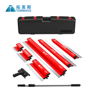 Lame flexible en acier inoxydable, manche en PVC, personnalisation acceptée, ensemble de lames à racler durables pour le travail du mastic et du plâtre - Product Image 1