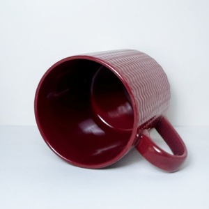 Taza de Cerámica Personalizada con Diseño de Punto Rojo, Forma Recta con Asa, Taza Individual, Artículos Promocionales para Bebidas, Origen Zibo, Parte 7111 - Product Image 3
