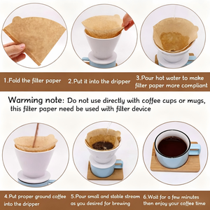 Filtres à café coniques, filtres à café en papier jetables, filtres en papier naturel pour cafetière et machine à café 100 pièces - Product Image 3