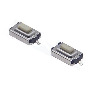 Interruptor Táctil SMT TC-110 3x6x2.5mm de 2 Pines [Actuador Plano/Elevado] Botón Blanco, Empaquetado en Cinta y Rollo - Product Image 4