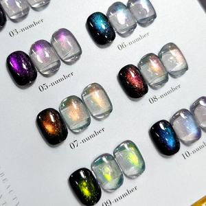 AILANUO Colección de Esmaltes de Gel para Uñas de 10 Colores, Efecto Ojo de Gato, OEM, Marca Privada, Botella Personalizada, Gel Magnético Ojo de Gato - Product Image 5
