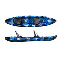 Coolkayak - Kayak familial Oceanus 2+1, kayak familial pour la navigation fluviale, kayak de pêche pour 3 personnes, kayak à assise surélevée, rotomoulé avec pagaie