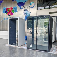 Cabine de bureau préfabriquée Air System, cabine téléphonique insonorisée, cabine de réunion pour hôtel, café, bar, station de métro