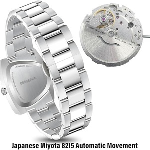 Montre automatique en acier inoxydable massif, étanche, de style professionnel, personnalisable, MIYOTA 8215, forme irrégulière, 5 BAR, 20 mm, pour homme - Product Image 5