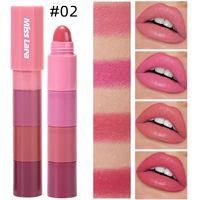 Lápiz Labial Mate Hidratante 4 en 1 de Larga Duración, Sombra de Ojos Roja a Prueba de Manchas, Pigmento Duradero para Ojos y Labios para Maquillaje