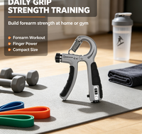 Entrenador de Fuerza de Agarre Profesional de Acero Inoxidable Ajustable de 5-60 kg para Ejercicios de Dedos, Antebrazos y Brazos (Logotipo Personalizado)