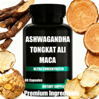 Venta al por mayor de suplementos de hierbas para hombres, superalimento Maca Plus, cápsulas que mejoran la energía masculina, raíz de Maca negra, fórmula de pene más grande