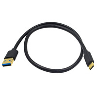 Kabel USB A ke USB C Berlapis Emas OEM, Kabel Pengisian Daya & Data USB 3.0 untuk Laptop, Tablet, dan Perangkat Seluler