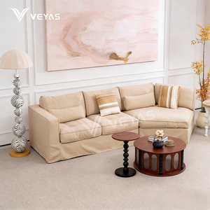 Muebles Wabi Sabi, Sofá Moderno Tapizado, Tono Natural, Diseño Minimalista para Interiores Relajados - Product Image 3