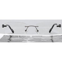 W25605 Marcos de gafas de metal unisex Marco óptico de metal sin montura Diseño de moda Logotipo personalizado