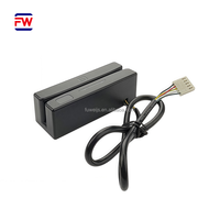 Lector de Tarjetas de Crédito de Banda Magnética de Alta Calidad, Mini, de 1, 2 o 3 Pistas, MSR98, Acceso por Puerto Serie, Material ABS, 13.56MHz