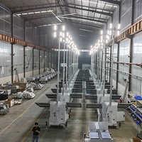 Netzunabhängiger IP65 Weißer Mobiler Solar-Beleuchtungsturm & LED-Anhänger-Flutlichter für Baustellen, Vermietung & Bergbaustandorte
