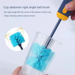 Wholesale 4 in 1 <b>Bottle</b> Cleaner <b>Brush</b> Multifunctional Cup Cleaning <b>Brushes</b> Water <b>Bottles</b> Clean Tool Mini Silicone U-shaped - Product Image 5