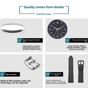 2025 nouveaux hommes multi-fonction Quartz montre lumineuse en acier inoxydable charme transfrontalier e-commerce Miyota vente chaude AliExpress - Product Image 3