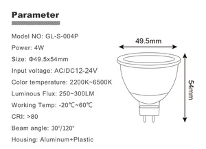 Bombilla de Control Inteligente MR16, Foco LED de Color RGBW, MR16, ZigBee, Luces de Color Inteligentes, GU, 5,3, 12V, ZigBee, Bombilla de Control Inteligente, 1 Unidad - Product Image 2
