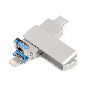 Venta al por mayor stick de memoria de un rayo-Clase de tipo C unidad Flash USB venta 3,0 3IN1 USB-C OTG Micro rayo 8pin USB Pendrive