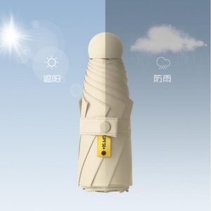 Bestseller 19 Inch 5 Folding Mini Capsule Umbrella Mini Pocket Umbrella Parasol Sun Shade Portable for Women Travel - Product Image 3