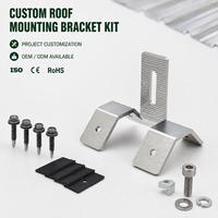 Kit de fixation solaire pour toiture métallique sur mesure OEM ODM, support de montage PV avec vis et patins pour toitures trapézoïdales