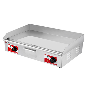 OUTEカウンタートップヘビーデューティ商用電気グリドルデュアル加熱管ステンレススチールCE認証温度制御用 - Product Image 1