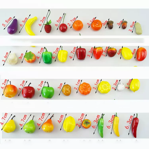 Mini <span class=keywords><strong>faux</strong></span> fruits nourriture artificielle jouet de cuisine pour Halloween noël décoration de fête à la maison avec pomme poire pêche <span class=keywords><strong>fraise</strong></span> - Product Image 4