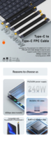 Cable de Datos USB-C Macho/Hembra, Carga Rápida PD de 240W, 40Gbps, OTG, FPC, Cable Corto Tipo-C 4.0 para Computadora, Banco de Energía, Disco Duro, Impresora, IOS