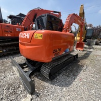 Miniexcavadora Usada Hitachi ZX60 de 6 Toneladas, Original de Japón, con Pocas Horas de Uso, Excavadora Hidráulica de Orugas, Lista para Enviar