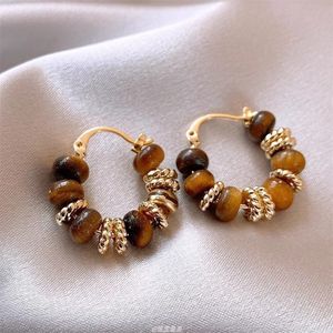 Orecchini da Donna Maillard Vintage in Pietra Naturale Stile Hong Kong di Lusso Leggero, Orecchini a Perno Eleganti e alla Moda per Matrimoni - Product Image 5