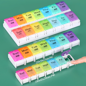 SUNSHING <b>7</b> Day Medicine Organizer Box Weekly Portable Pill Organizer Travel Vitamin Holder Planner for Supplements Fish Oil - Product Image 2