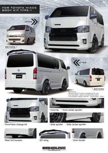Hiace modelos tipo 1-3 Kit de carrocería Protector de parachoques trasero completo pieza de repuesto de coche para reparar - Product Image 6