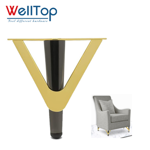 WELLTOP Nuovi Arrivi: Gambe per Divano in Metallo, Design <span class=keywords><strong>Industriale</strong></span> Moderno, Accessori Decorativi per Mobili, per Divani, Tavoli, Ospedali, Esterni - Product Image 1