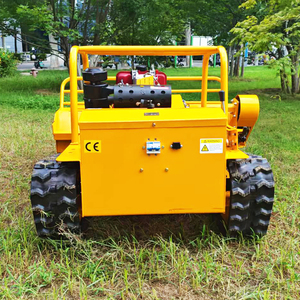 送料無料 産業用ディーゼルエンジン スチール製 小型 ロボット草刈り機 刈幅 800mm 1000mm 1200mm 遠隔操作 クローラー式芝刈り機 - Product Image 4