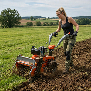 Garden Tiller Weeder Petrol Powered <b>Walk</b> Behind Mini Cultivator Agricultural <b>Machine</b> - Product Image 1