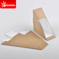 Sunkea jetable restauration boîte papier sandwich wedge