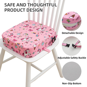 Cojín de Espuma Oxford de 3.5 Pulgadas con Base Antideslizante, Correas Ajustables, Asiento Elevador para Niños Pequeños para Silla de Bebé - Product Image 4