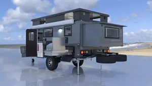 Гибридный трейлер-фургон Ecocampor 15 футов с уличной кухней и ванной на продажу