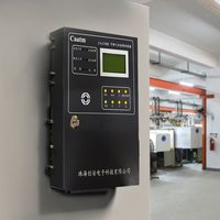 Controlador de Alarma de Gas para Autobús CAATM CA-2100K de 16 Canales, Alarma Sonora, Pantalla LCD, Salidas de Relé RS485, Aleación de Aluminio, Función SOS, 1200m