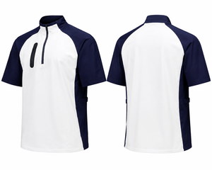 Haut de golf léger coupe-vent à col montant zippé à quart de tour et manches courtes pour homme, personnalisable avec logo - Product Image 3
