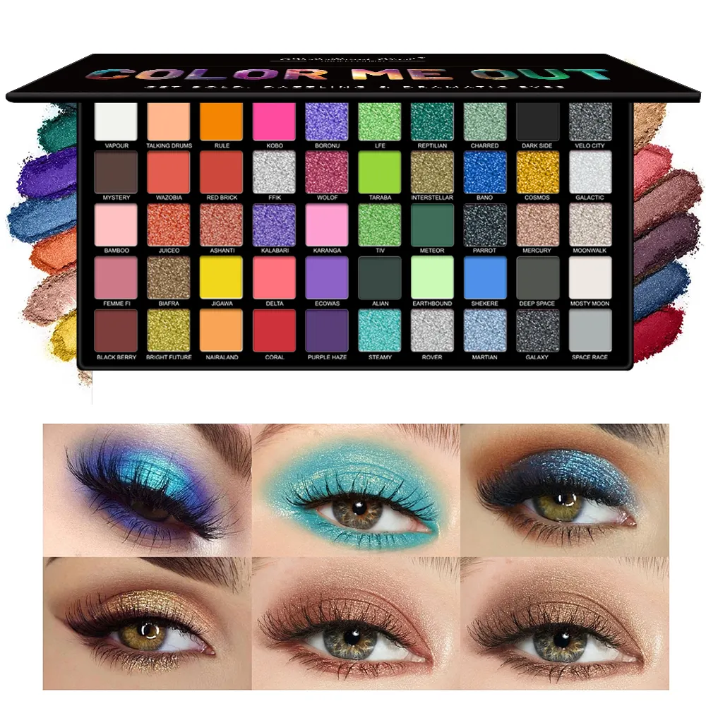 50 Color Shimmer Matte Eye Shadow Pigmented Professional Eye Makeup Paleta de sombras de ojos