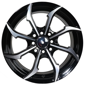 JT172 Rines <span class=keywords><strong>14</strong></span> <span class=keywords><strong>4</strong></span> en 100, Llanta de 15 Pulgadas con <span class=keywords><strong>4</strong></span> y 5 Orificios, Rines de Aleación para Auto 5x1143, Ruedas Negras - Product Image 1