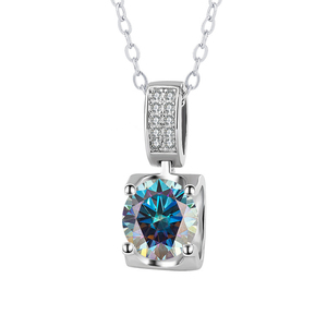 Collana da Donna Trendy con Ciondolo a Testa di Toro Micro-Pavé Unico in Moissanite, Placcata Argento S925 <span class=keywords><strong>Oro</strong></span> Bianco, Colore <span class=keywords><strong>D</strong></span>, per Uso Quotidiano - Product Image 5