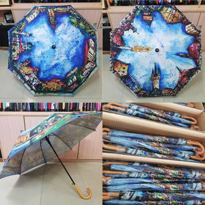 Parapluie de golf personnalisé avec logo, grand format, ouverture automatique, résistant au vent, 30 pouces, 60 pouces, 190T pongee, fibre de verre, sublimation personnalisée - Product Image 2