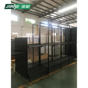 Iron Storage Wire <strong>Wall</strong> Shelves Warehouse Iron <strong>Rack</strong> Supermarket Shelving - Product Image 6