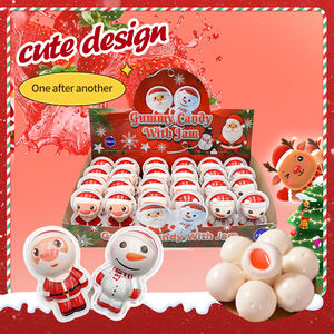 Vente en gros de bonbons marque privée personnalisée motif Père Noël <span class=keywords><strong>Halal</strong></span> nouvel an gelée gommeuse douce confiture de Noël bonbon rempli ODM - Product Image 1