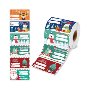 Etiquetas Adhesivas <span class=keywords><strong>de</strong></span> Vinilo Reutilizables, Reciclables y Ecológicas <span class=keywords><strong>para</strong></span> Regalos <span class=keywords><strong>de</strong></span> Navidad, Decoraciones Autoadhesivas, Etiquetas con Nombre <span class=keywords><strong>para</strong></span> Días Festivos - Product Image 1
