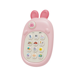 Téléphone portable éducatif bilingue en plastique <span class=keywords><strong>pour</strong></span> bébé, jouet de simulation de dessin animé <span class=keywords><strong>pour</strong></span> la petite enfance, avec musique et contes - Product Image 1