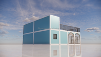 Skyacross Maisons modulaires préfabriquées personnalisées 20Ft 40Ft Coffee Shop Container Restaurant avec cuisine