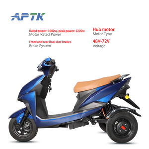 Motocicleta Eléctrica de Tres Ruedas con Amortiguador Delantero 27GG y Amortiguador Trasero 24G, Motor con Diferencial Central, Precio CKD, Scooter - Product Image 2