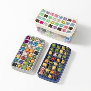 Moule à glaçons à pression 32/64 cubes avec couvercle, en plastique PP à démoulage rapide pour congélateur - Product Image 2