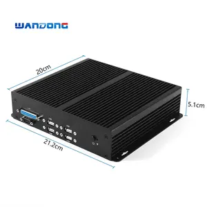 WanDong MINI PC H6 Inter Core i7 5500U i5 5200U i3 5005U 2 * Lans 2 * HD 1 * mini pc Barebone ottico per HTPC Nuc Fanless Broadwell P